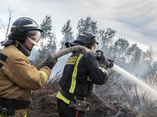 На тушении природных пожаров в Рязанской области